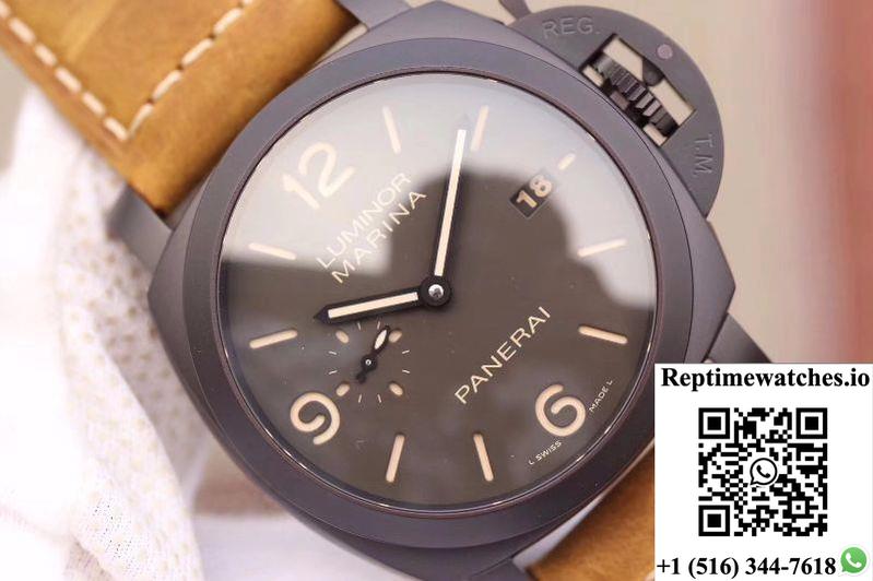 Panerai Luminor Marina 1950 3 Days Pam386 Vs Factory Black Dial-Rep Time Watches