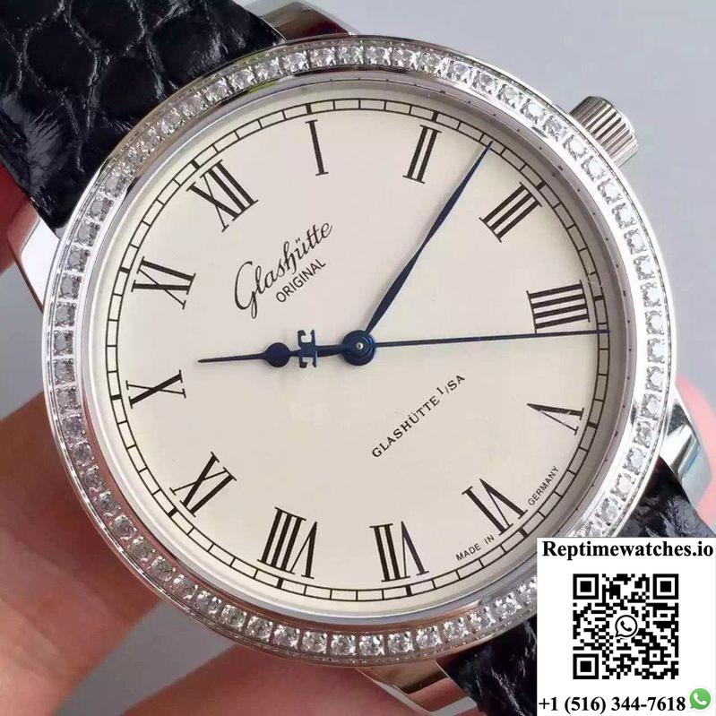 Glashutte Original Senator Excellence V4 1-39-52-01-02-04 Fk Factory Diamond Bezel White Dial-Rep Time Watches