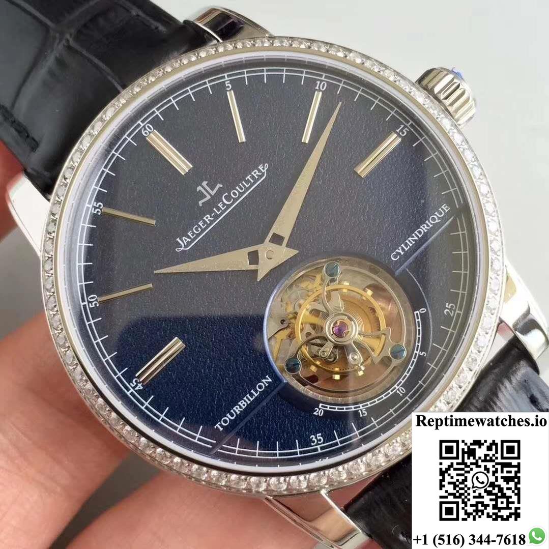 Jaeger-Lecoultre Master Grande Tradition Tourbillon R8 Factory Blue Dial-Rep Time Watches