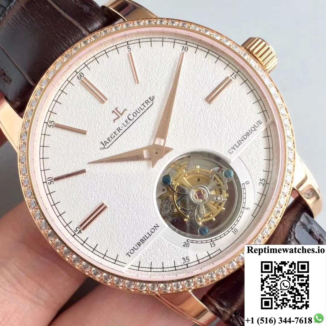 Jaeger-Lecoultre Master Ultra Thin Q1322410 Tourbillon Beige Dial-Rep Time Watches