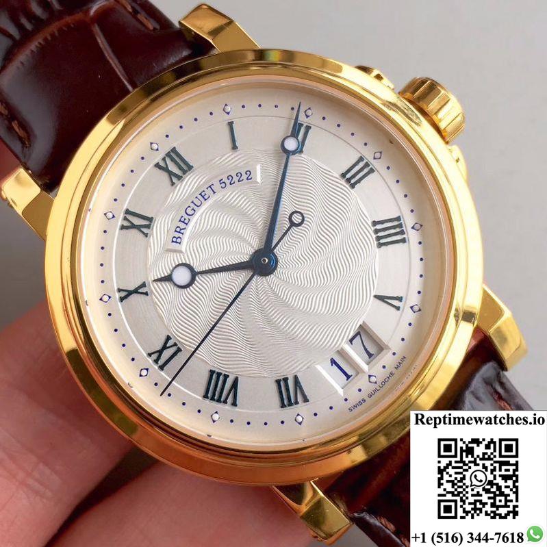 Breguet Marine Big Date 5817 5817Ba/12/9V8 Silver Dial Hg Factory-Rep Time Watches