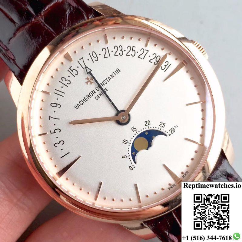 Vacheron Constantin Patrimony 4010U/000R-B329 18K Rose Gold White Dial-Rep Time Watches