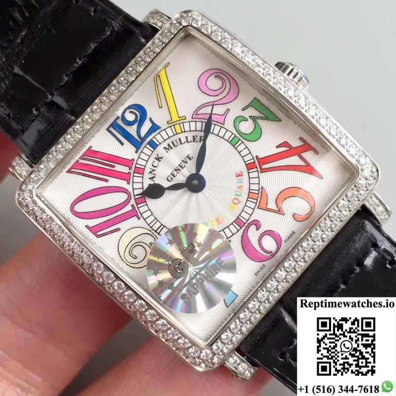 Franck Muller Master Square Ladies 6002 M Qz D White Dial Gf Factory-Rep Time Watches