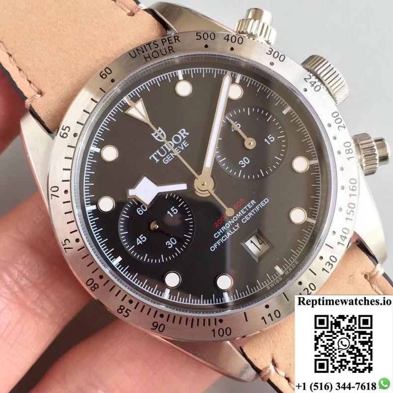 Tudor Heritage Black Bay Chrono 2018 79350-0002 Zf Factory Black Dial-Rep Time Watches