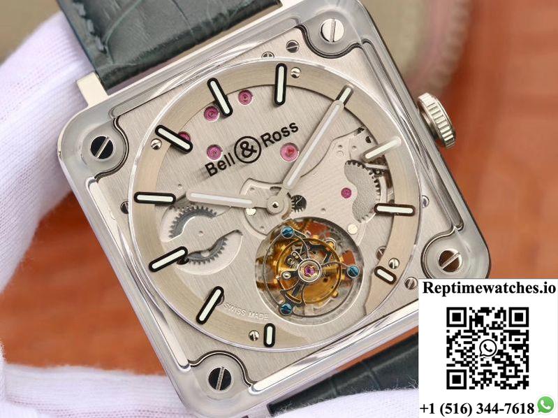 Bell Ross Br-X2 Tourbillon Stainless Steel Brushed Dial-Rep Time Watches