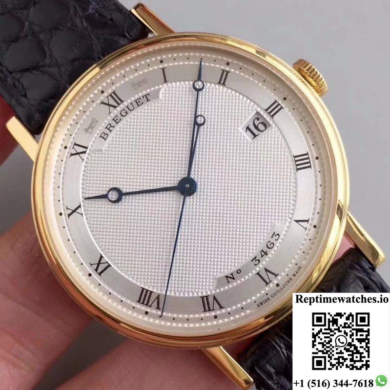Breguet Classique 5177Ba/12/9V6 Yellow Gold Mks Factory Silver Dial-Rep Time Watches