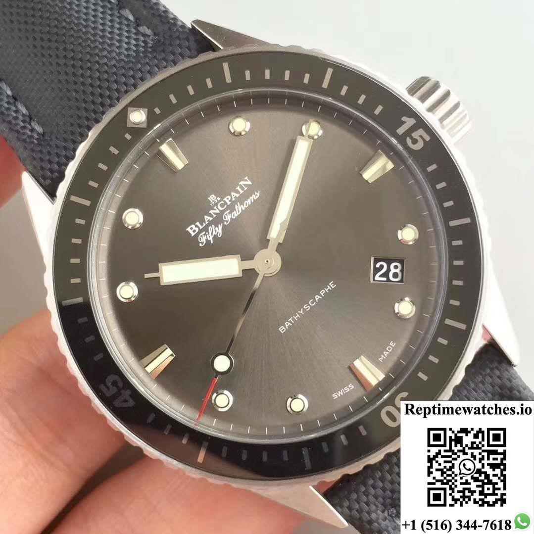 Blancpain Fifty Fathoms Bathyscaphe 5000-1110-B52A Zf Factory Meteor Grey Dial-Rep Time Watches