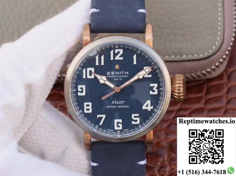 Zenith Pilot Type 20 Extra Special 29.2430.679.21.C753 Xf Factory Blue Dial-Rep Time Watches