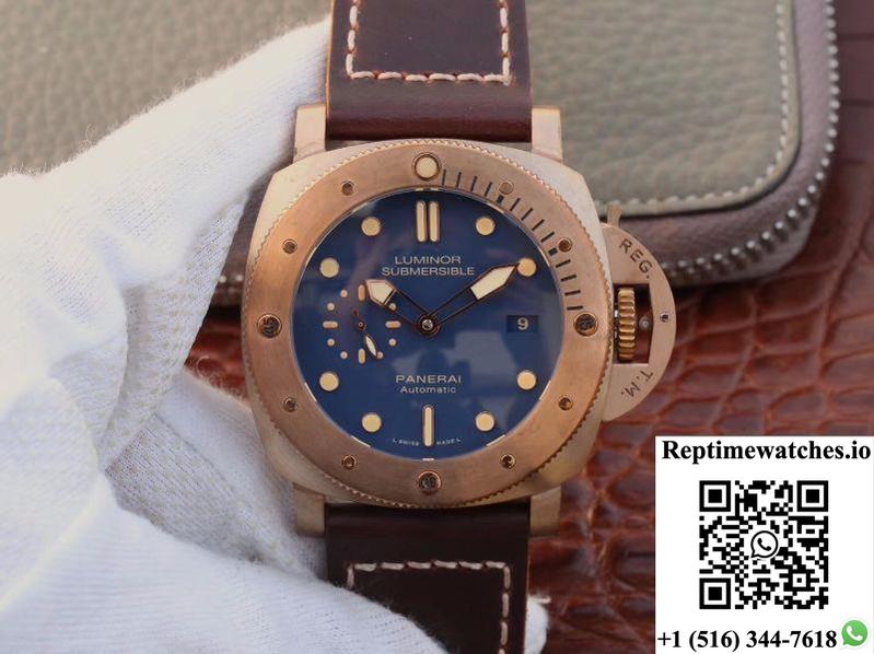 Panerai Luminor Submersible 1950 3 Days Automatic Bronzo Pam671 Vs Factory V2 Blue Dial-Rep Time Watches