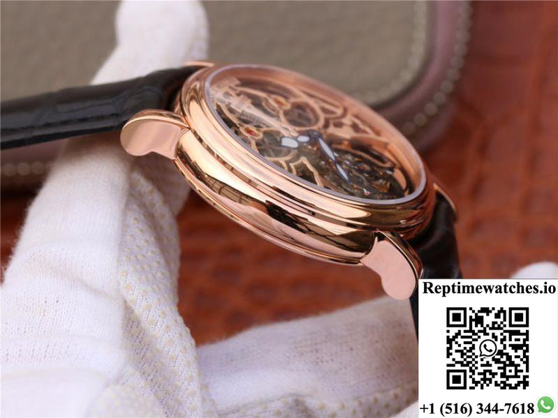 Franck Muller Giga Tourbillon 18K Rose Gold Skeleton Dial-Rep Time Watches