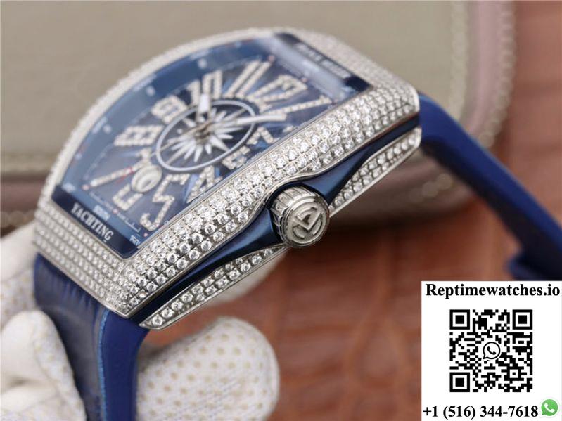 Franck Muller Vanguard V45.Sc.Dt.Ac.Bl Blue Dial-Rep Time Watches