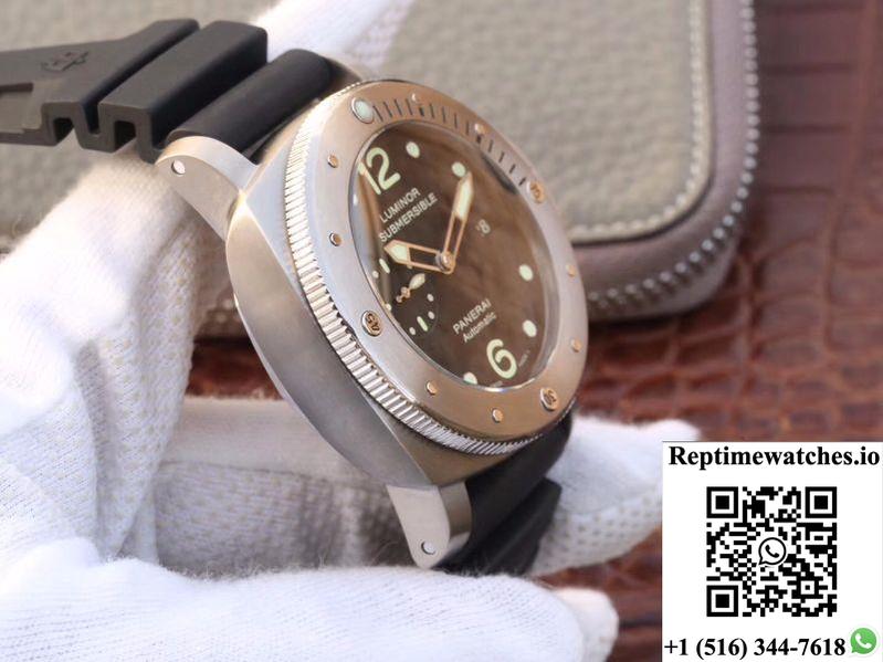 Panerai Luminor Submersible 1950 Amagnetic 3 Days Titanium Pam389 Vs Factory V2 Black Dial-Rep Time Watches