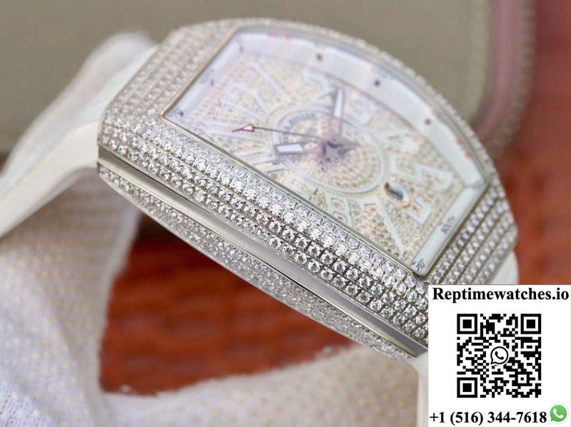 Franck Muller Vanguard V45.Sc.Dt.D.Nbr.Cd.5N.Nr Diamond Dial-Rep Time Watches