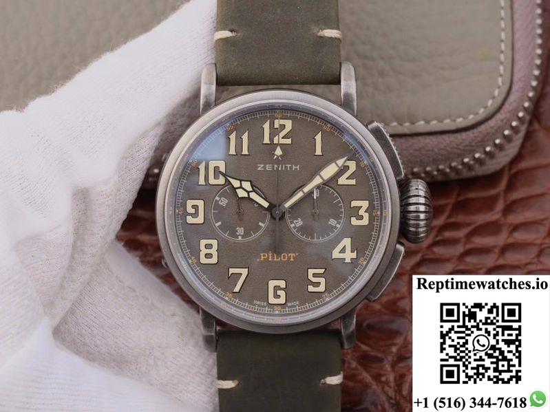 Zenith Pilot Type 20 Chronograph Extra Special 29.2430.4069/21.C800 Xf Factory Gray Dial-Rep Time Watches