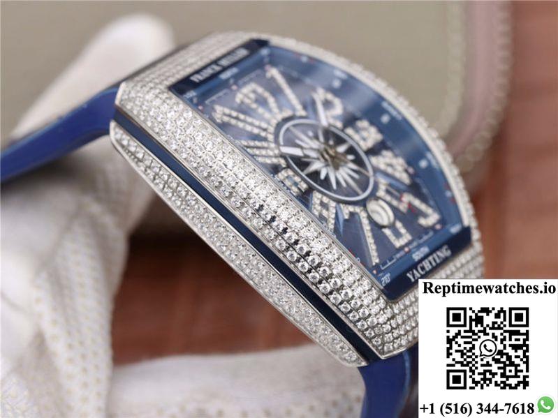 Franck Muller Vanguard V45.Sc.Dt.Ac.Bl Blue Dial-Rep Time Watches