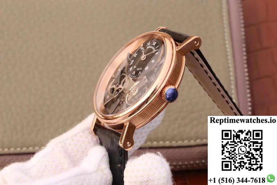 Breguet Tradition 7027 7027Br/R9/9V6 Rose Gold Grey Skeleton Dial-Rep Time Watches