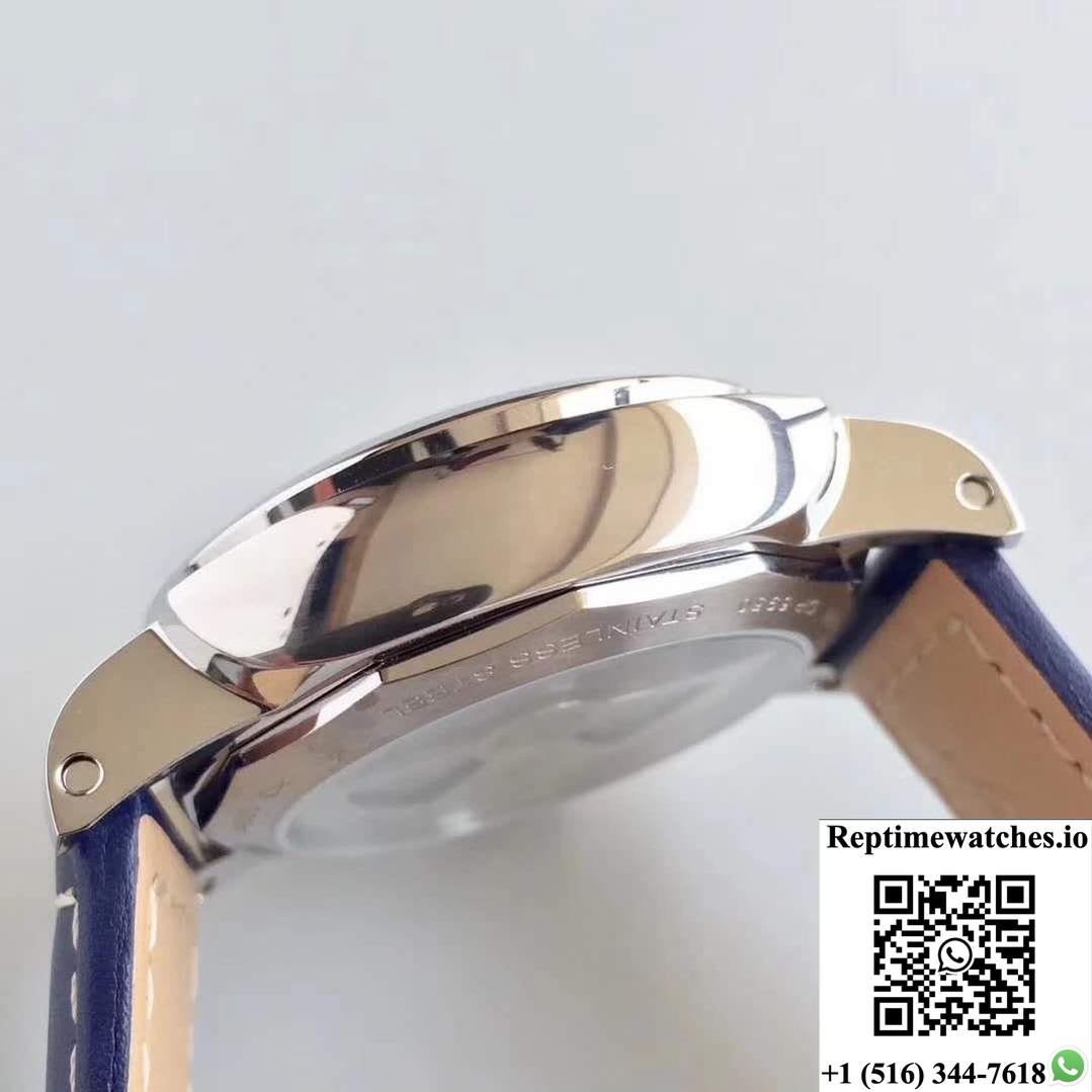 Panerai Luminor 1950 3 Days Gmt Acciaio Pam688 Vs Factory V2 Blue Dial-Rep Time Watches