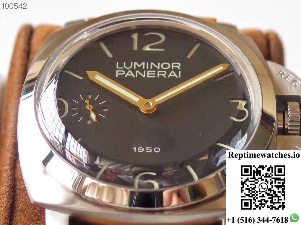 Panerai Luminor 1950 Pam127 Zf Factory Superlumed Black Dial-Rep Time Watches