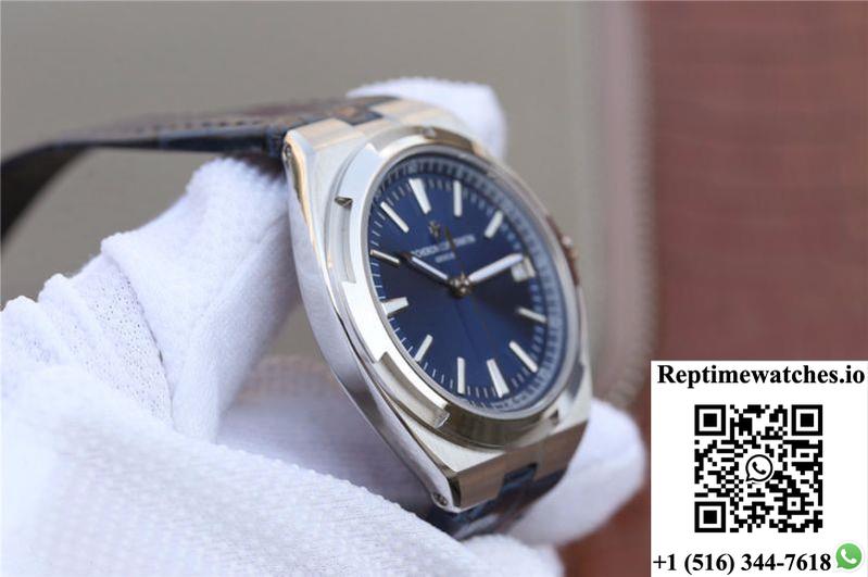 Vacheron Constantin Overseas 47040 Jj Factory Leather Strap Blue Dial-Rep Time Watches