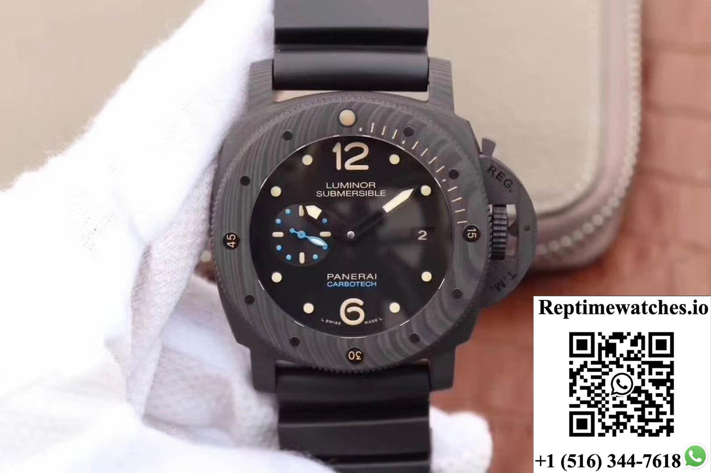Panerai Luminor Submersible 1950 Pam616 Vs Factory Black Dial-Rep Time Watches