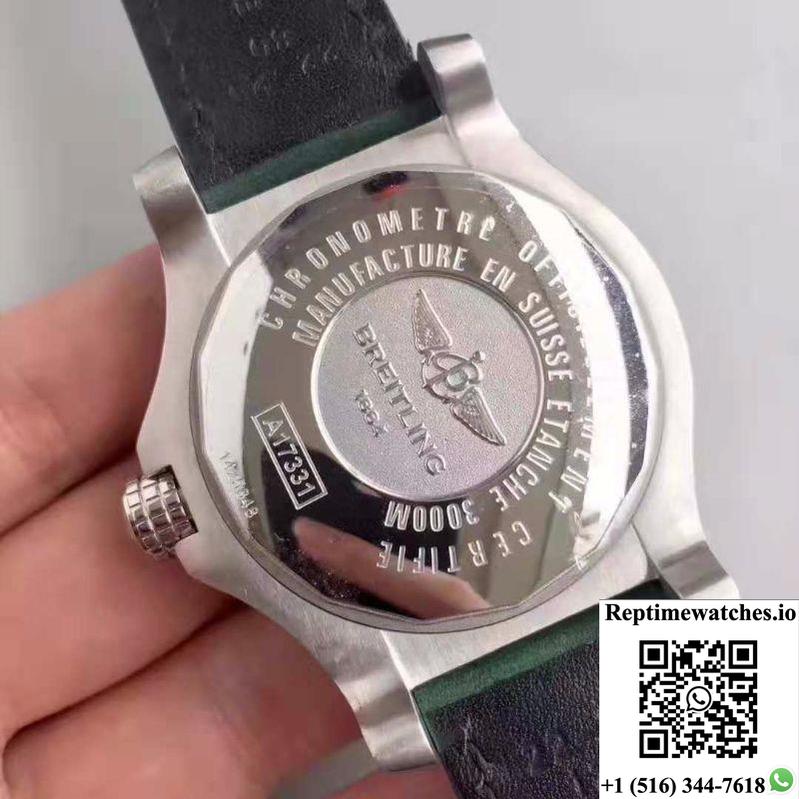 Breitling Avenger Ii Seawolf A1733110/Bc30/435X/A20Basa.1 Green Leather Strap Gf Factory Black Dial-Rep Time Watches