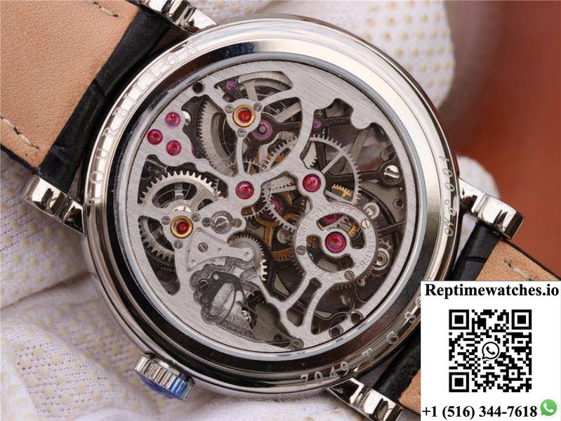 Franck Muller Giga Tourbillon 7048 T G Sqt Br Silver Skeleton Dial-Rep Time Watches