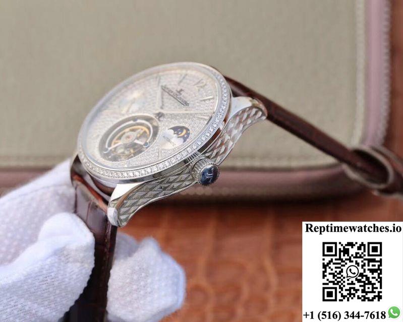 Jaeger-Lecoultre Master Complication Functions Tourbillon White Gold Diamonds Dial-Rep Time Watches