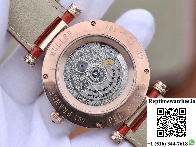 Franck Muller Double Mystery Dm42D2Rcd Gs Factory Rose Gold Diamond Dial-Rep Time Watches