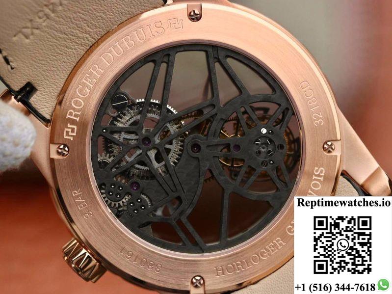 Roger Dubuis Excalibur Skeleton Flying Tourbillon Rddbex0392 Grey Skeleton Dial-Rep Time Watches