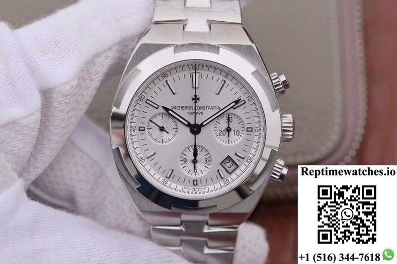 Vacheron Constantin Overseas Chronograph 5500V/110A-B075 8F Factory Silver Dial-Rep Time Watches