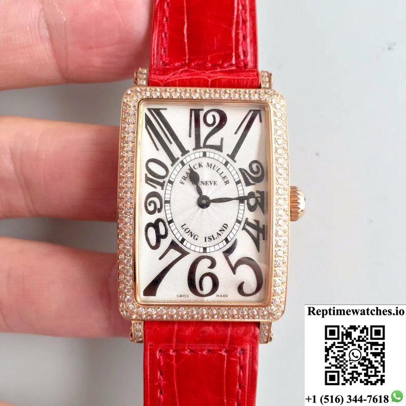 Franck Muller Ladies Long Island 1952 952 Qz D Cd Gf Factory Silver Dial-Rep Time Watches