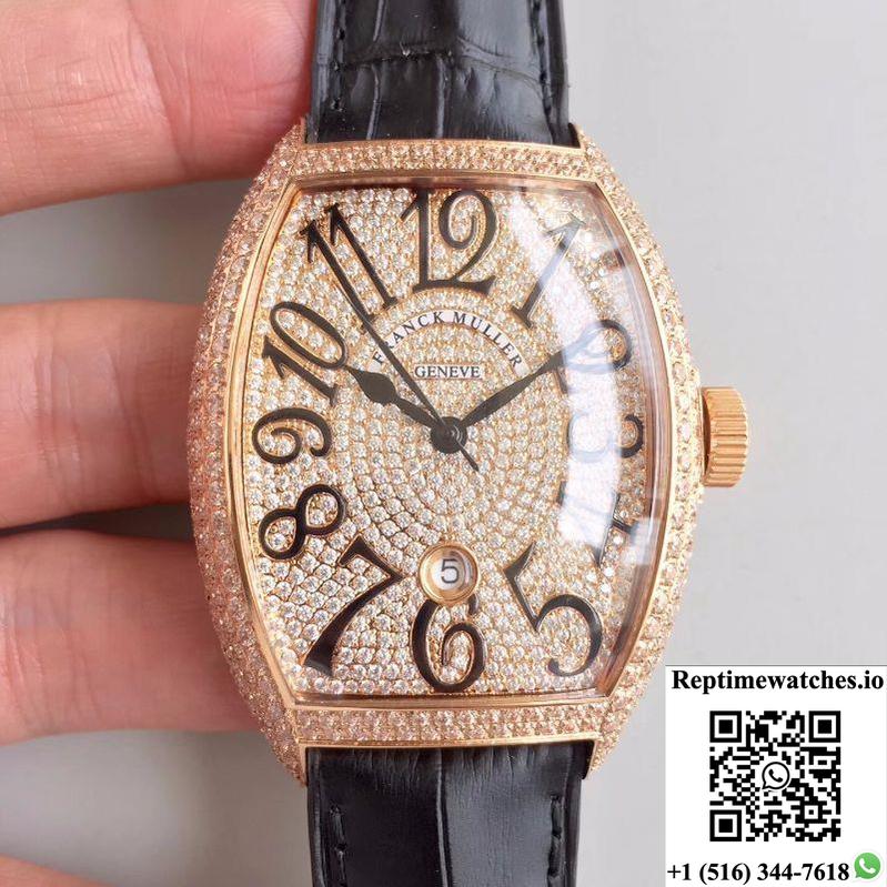 Franck Muller 8880 Sc Dt Rose Gold Diamonds Dial-Rep Time Watches