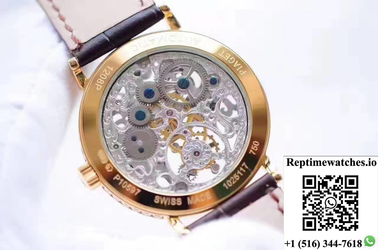 Piaget Tourbillon V6 Factory Carved Skeleton Dial-Rep Time Watches