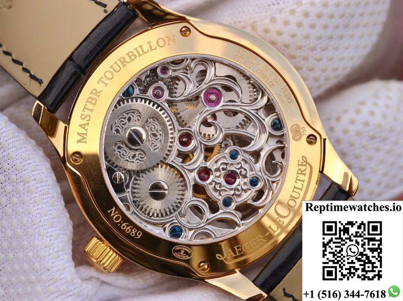 Jaeger-Lecoultre Master Grande Tourbillon 18K Yellow Gold White Dial-Rep Time Watches