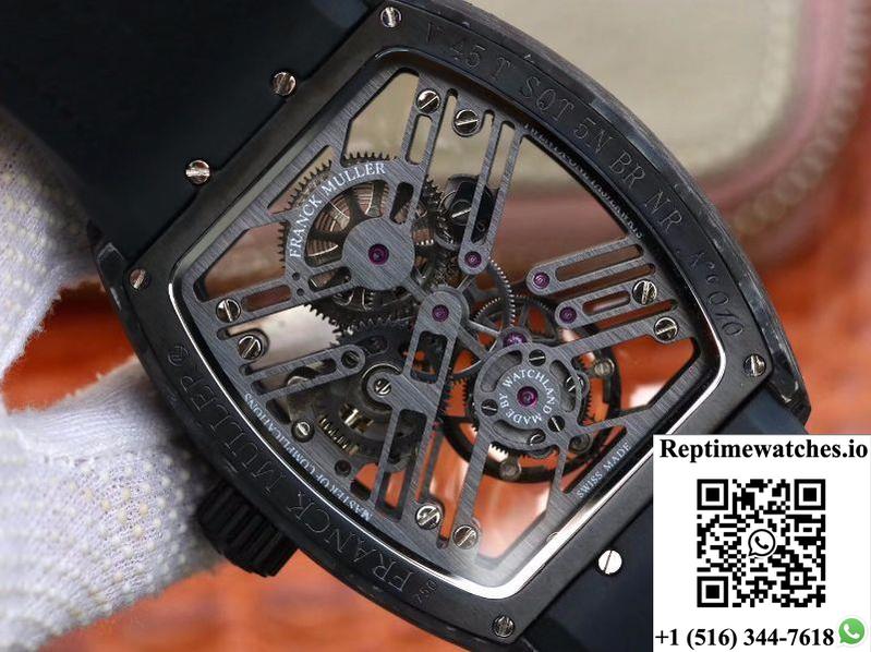 Franck Muller Vanguard Skeleton V45 T Sqt Tourbillon Skeleton Dial-Rep Time Watches