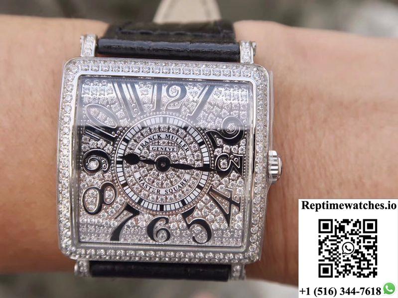 Franck Muller Master Square Ladies 6002 M Qz D Diamond Dial Gf Factory-Rep Time Watches