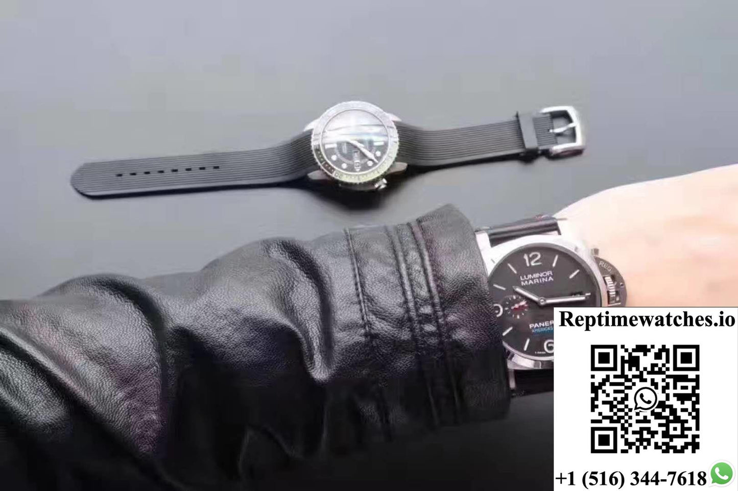 Panerai Luminor Marina 1950 Pam727 Americas Cup 2017 Zf Factory Black Leather Strap Black Dial-Rep Time Watches