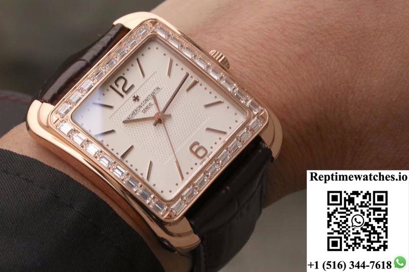 Vacheron Constantin Historiques Toledo 1951 86300/000R-9826 Gs Factory 18K Rose Gold Silver Dial-Rep Time Watches