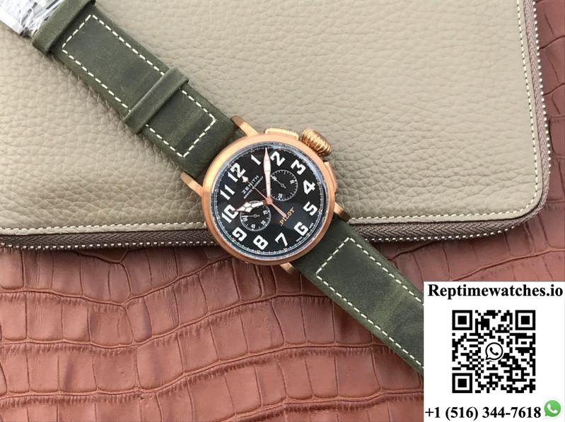 Zenith Pilot Type 20 Chronograph Extra Special Bronze 29.2430.4069/21.C800 Xf Factory Black Dial-Rep Time Watches