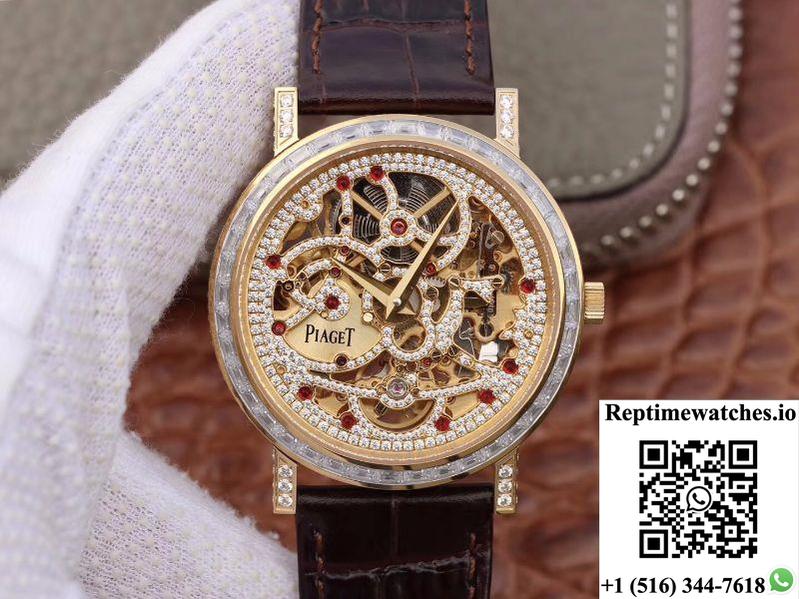 Piaget Altiplano G0A39125 Rosegold Skeleton Dial-Rep Time Watches