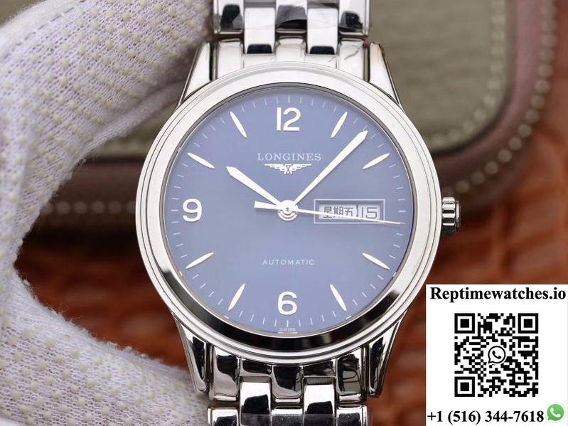 Longines Flagship Double Calendar L4.899.4.12.601 Gk Factory Blue Dial-Rep Time Watches