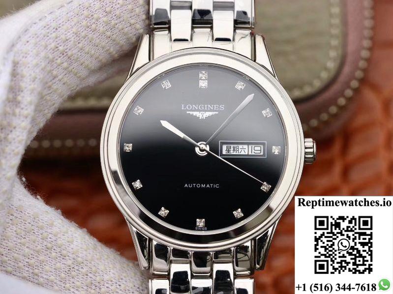 Longines Flagship Double Calendar L4.899.4.12.6 Gk Factory Black Dial-Rep Time Watches