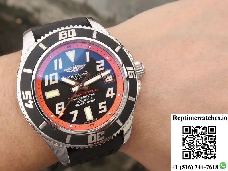 Breitling Superocean 42 Abyss Red A1736402/Ba31Bkrd Zf Factory Black Dial-Rep Time Watches