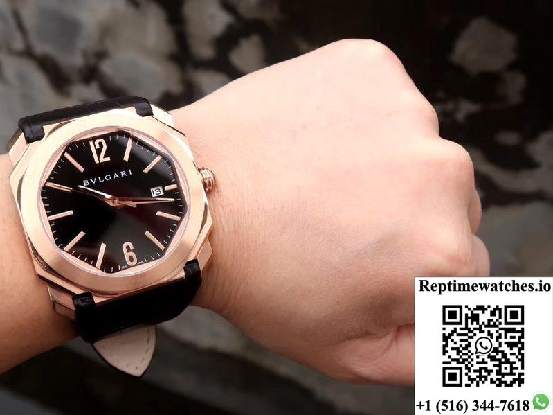 Bvlgari Octo Solotempo 102485 Bg041Bbspgvd Black Dial-Rep Time Watches