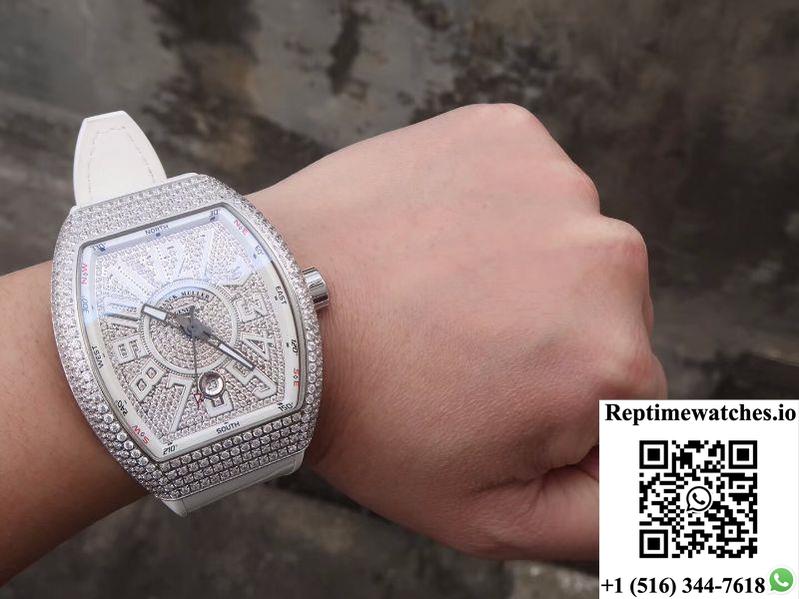 Franck Muller Vanguard V45.Sc.Dt.D.Nbr.Cd.5N.Nr Diamond Dial-Rep Time Watches