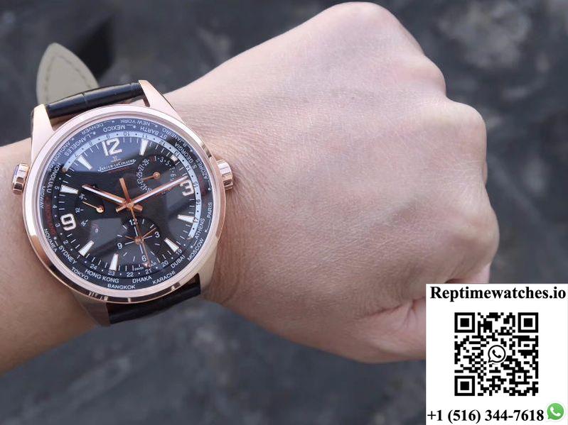 Jaeger-Lecoultre Polaris Geographic Rose Gold 904847J 42Mm Twa Factory Black Dial-Rep Time Watches