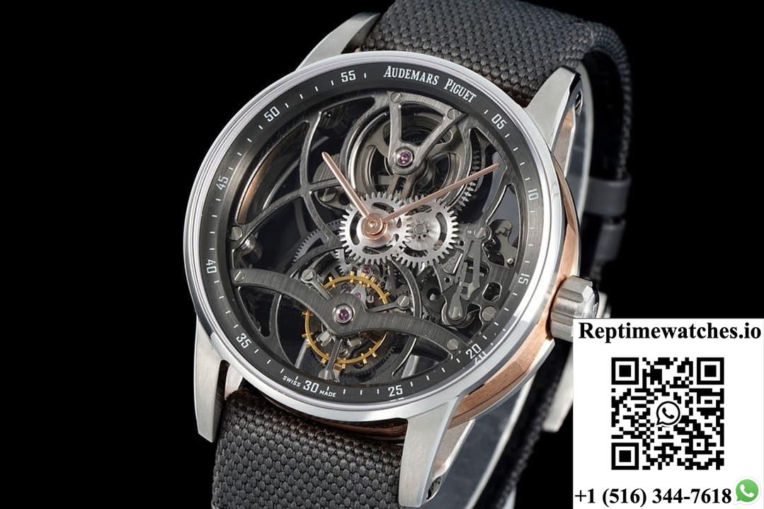 Ap Code11.59 26600Cr.Oo.D009Kb.01 App Factory Stainless Steel Bezel-Rep Time Watches