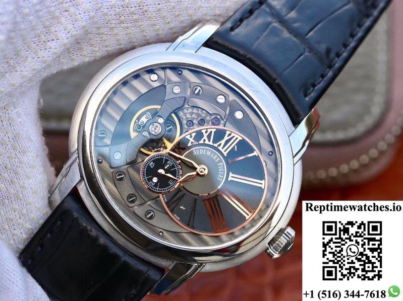 Audemars Piguet Millenary 15350Or.00.D093Cr.02 V9 Factory Skeleton Dial-Rep Time Watches