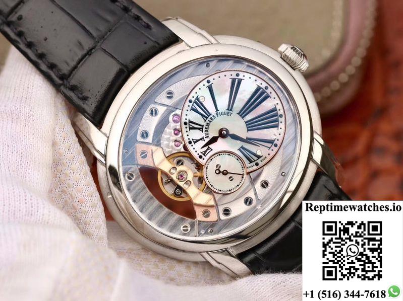 Audemars Piguet Millenary 4101 15350St.00.D002Cr.02 V9 Factory Skeleton Dial-Rep Time Watches