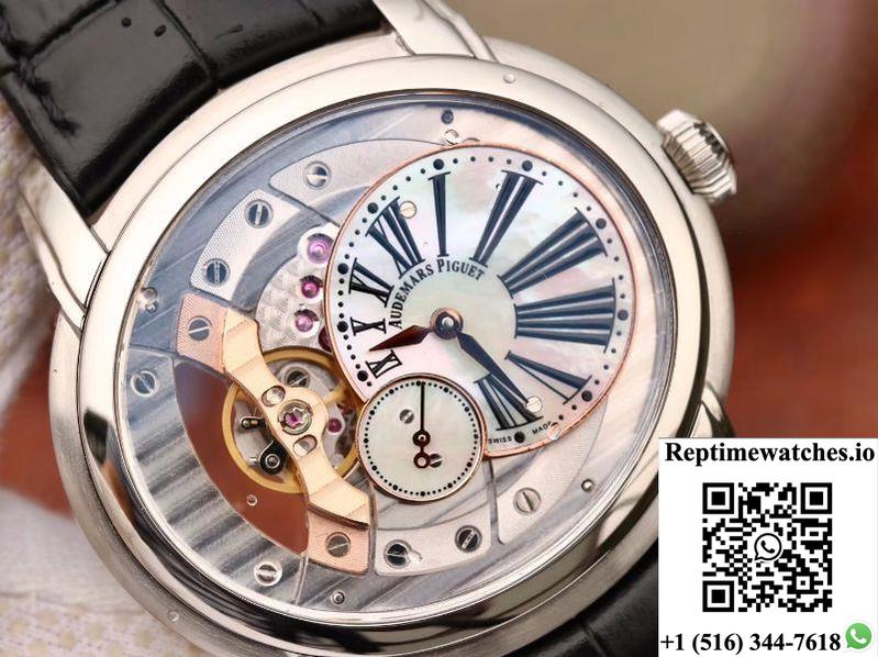Audemars Piguet Millenary 4101 15350St.00.D002Cr.02 V9 Factory Skeleton Dial-Rep Time Watches
